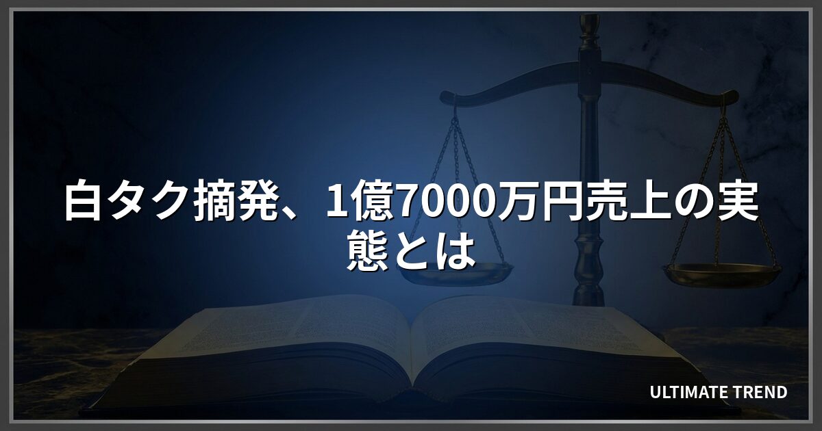 白タク摘発、1億7000万円売上の実態とは