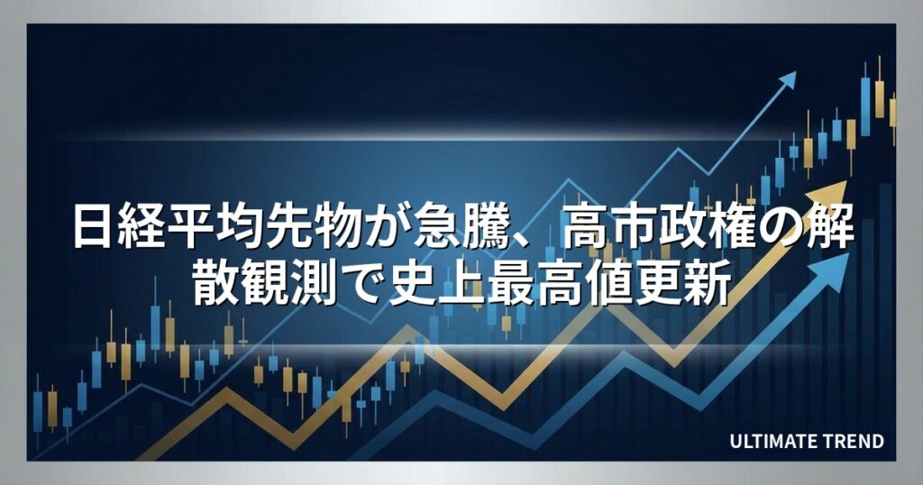 日経平均先物が急騰、高市政権の解散観測で史上最高値更新